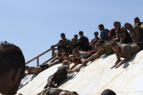 Pyramid Scheme - Use people as a makeshift ladder to climb a slippery, muddy slope. Note: being part of the ladder hurts, sucks, and should be avoided at all costs. Trust me, I have firsthand knowledge.