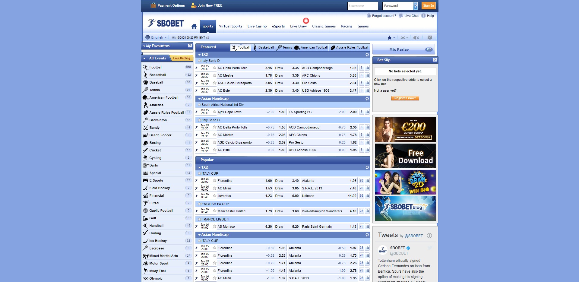online sbobet